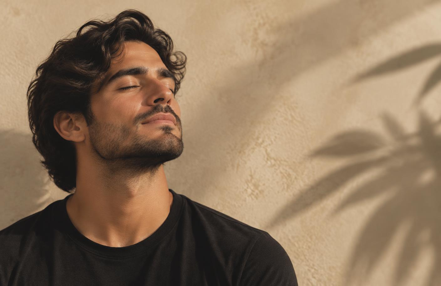 Hombre con cabello abundante y sano